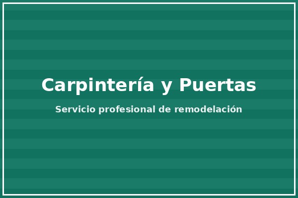 Carpintería y puertas en Madrid - Usa tu Cupo GNB